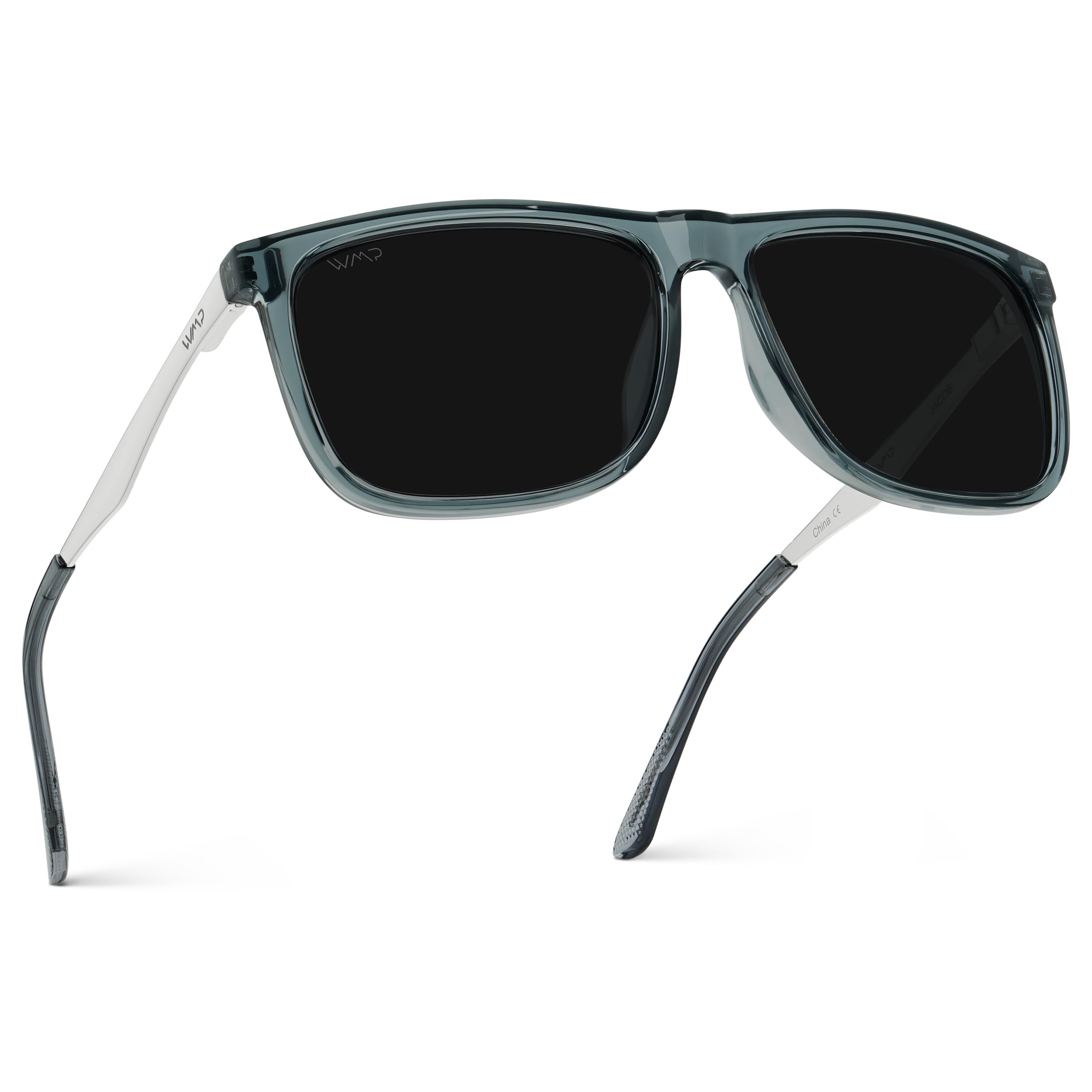 WMP Eyewear - Men's Polarized Flat Top Square Sunglasses