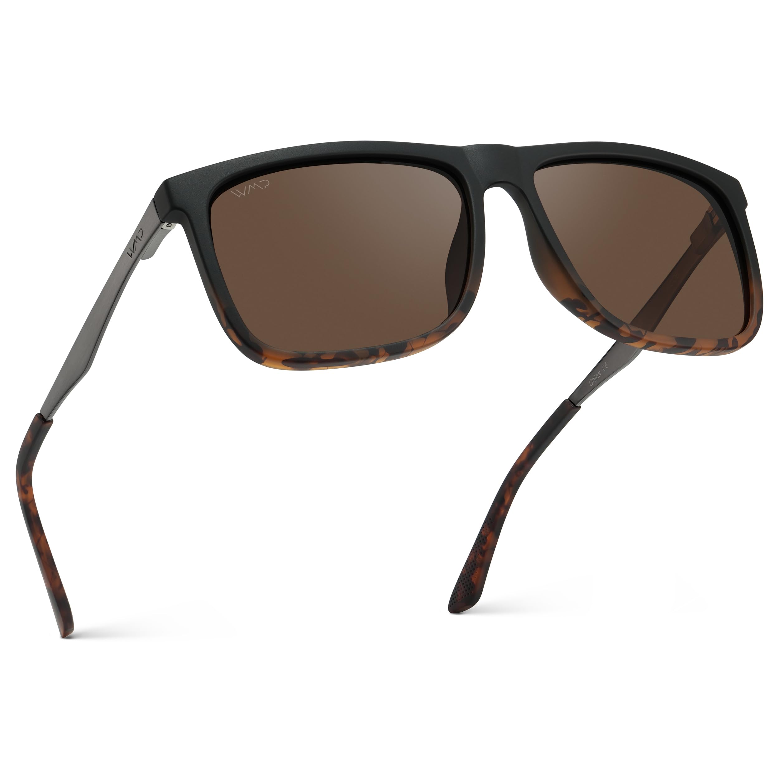 WMP Eyewear - Men's Polarized Flat Top Square Sunglasses