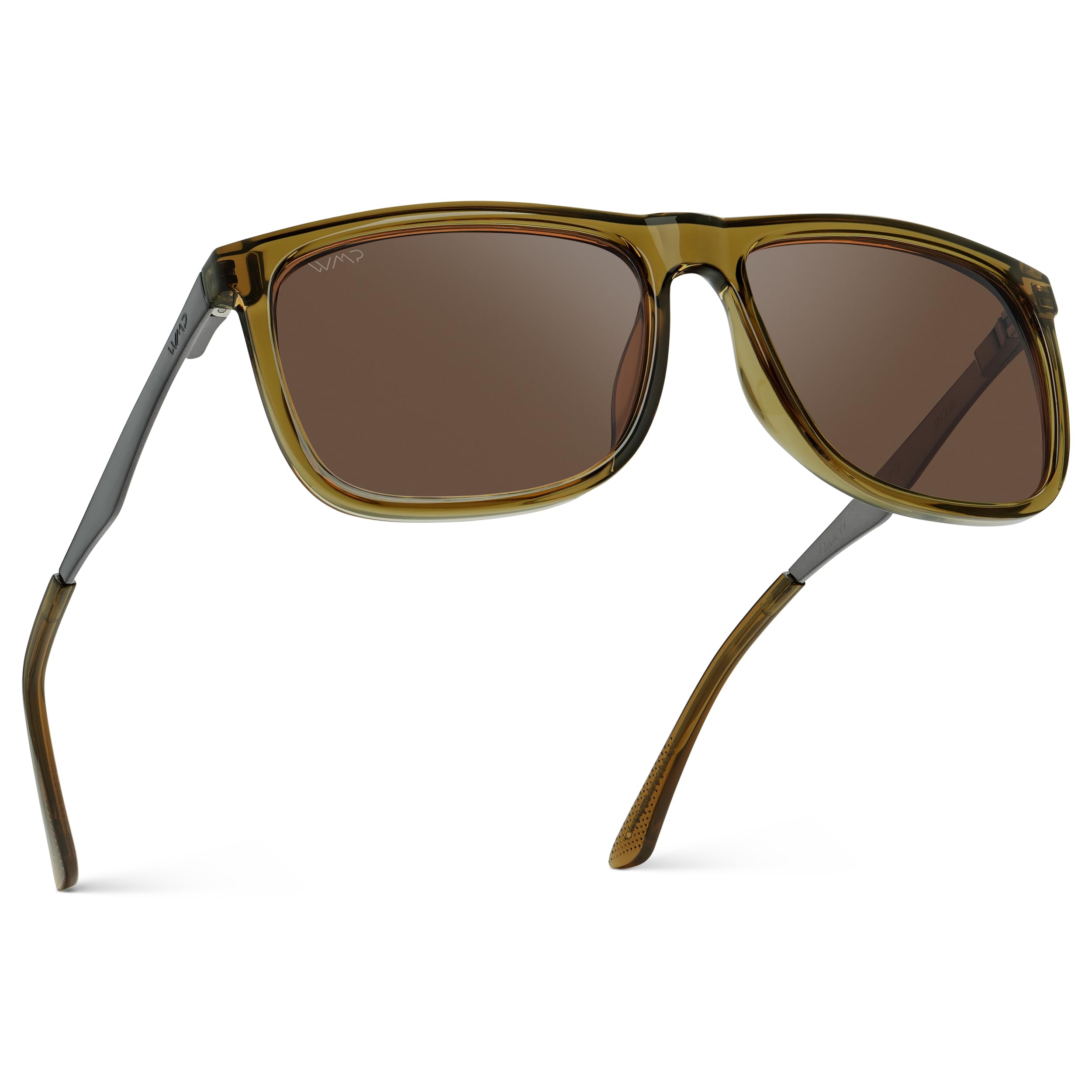 WMP Eyewear - Men's Polarized Flat Top Square Sunglasses